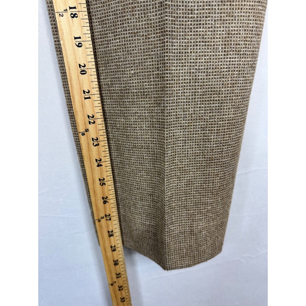 Vintage Simpsons The Store For Men Brown Micro Check Wool Blend Trousers 36x30 - Picture 6 of 9
